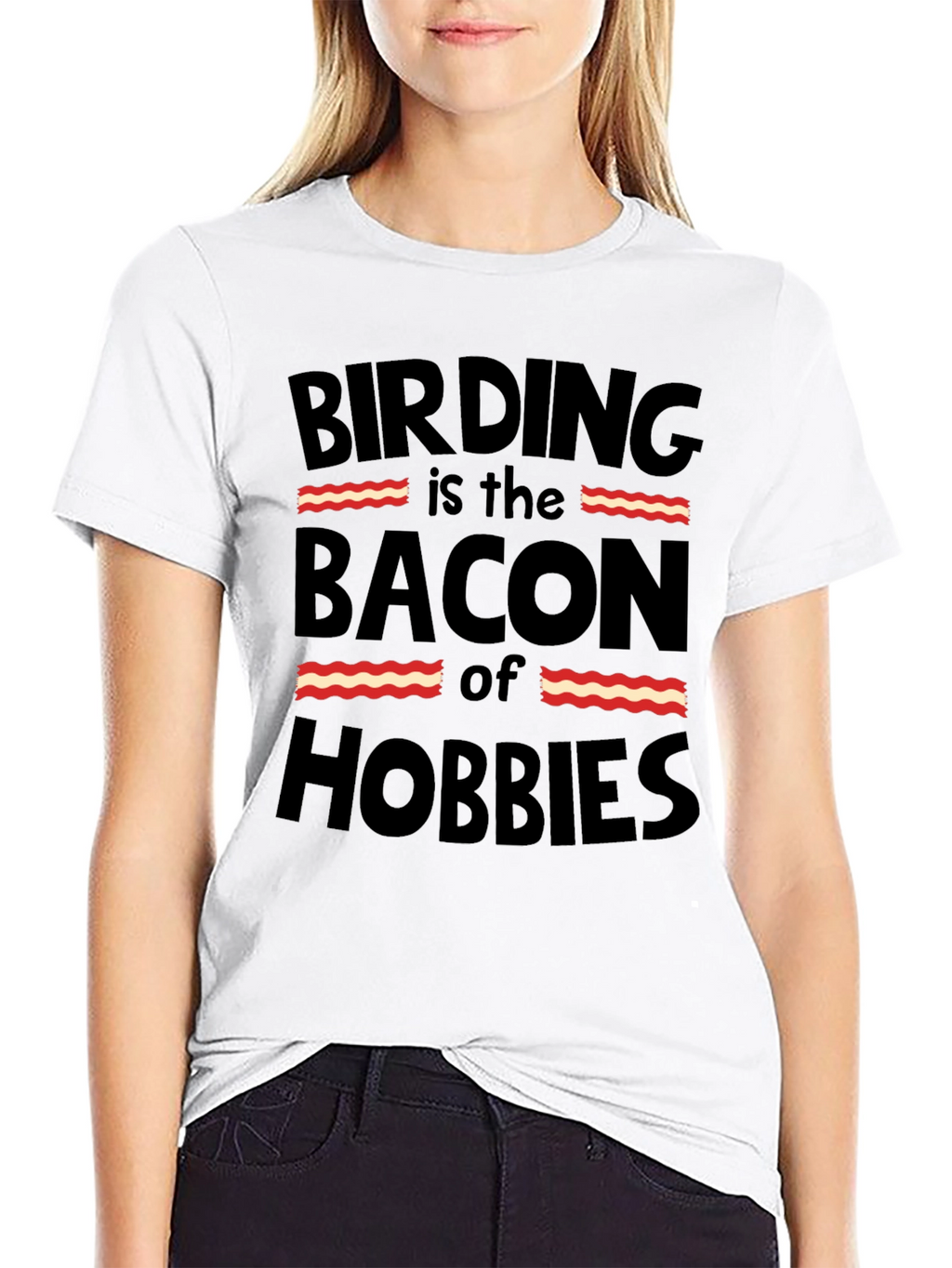 Birding Bacon Hobbies T-Shirt Funny Bird Watching Tee