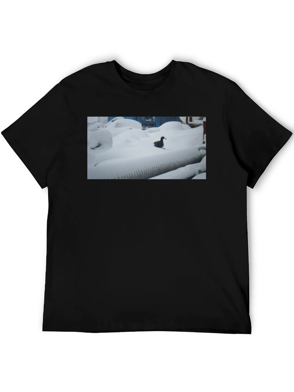 Duck in Snow Black T-Shirt