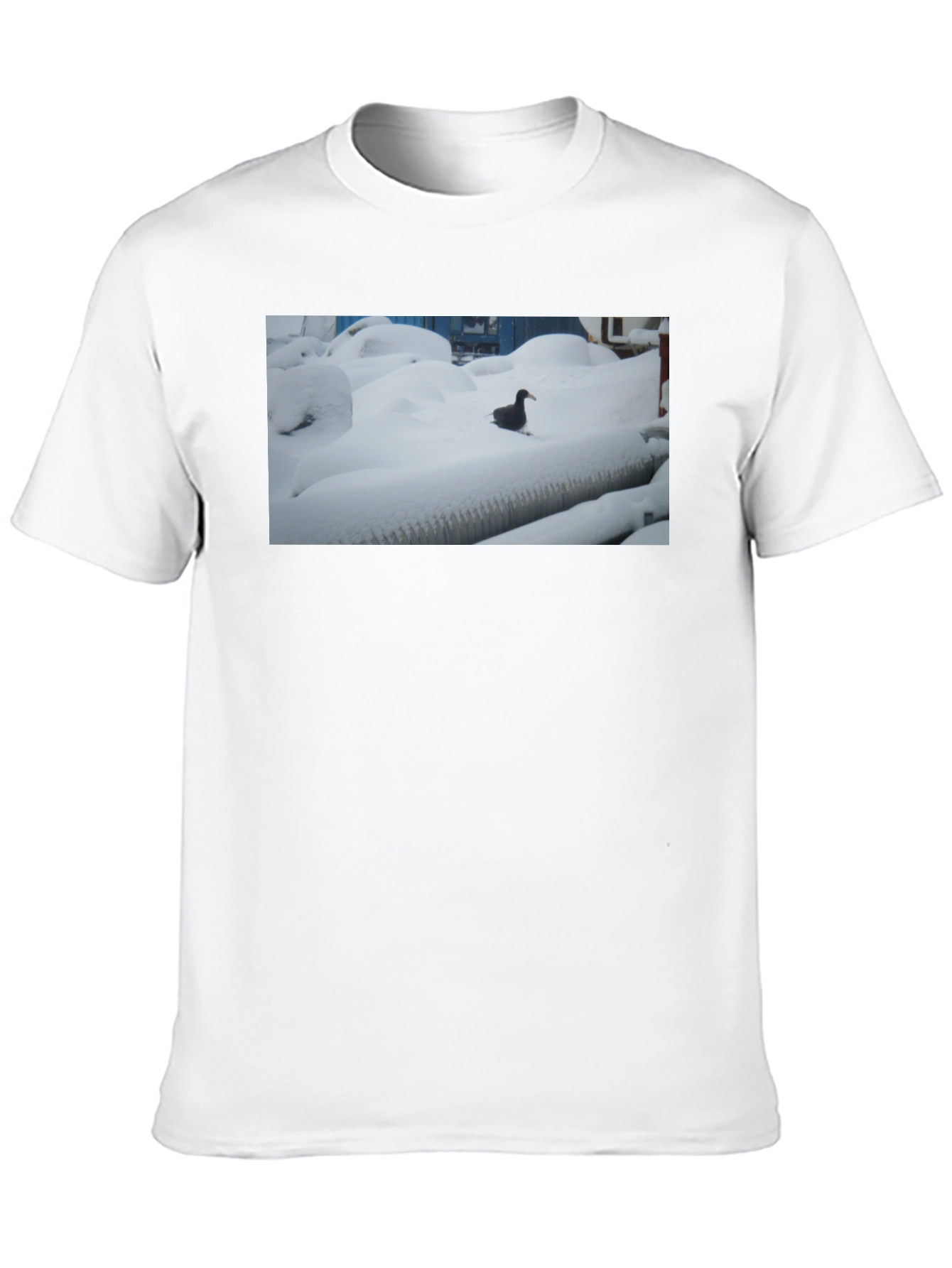 Duck in Snow Black T-Shirt