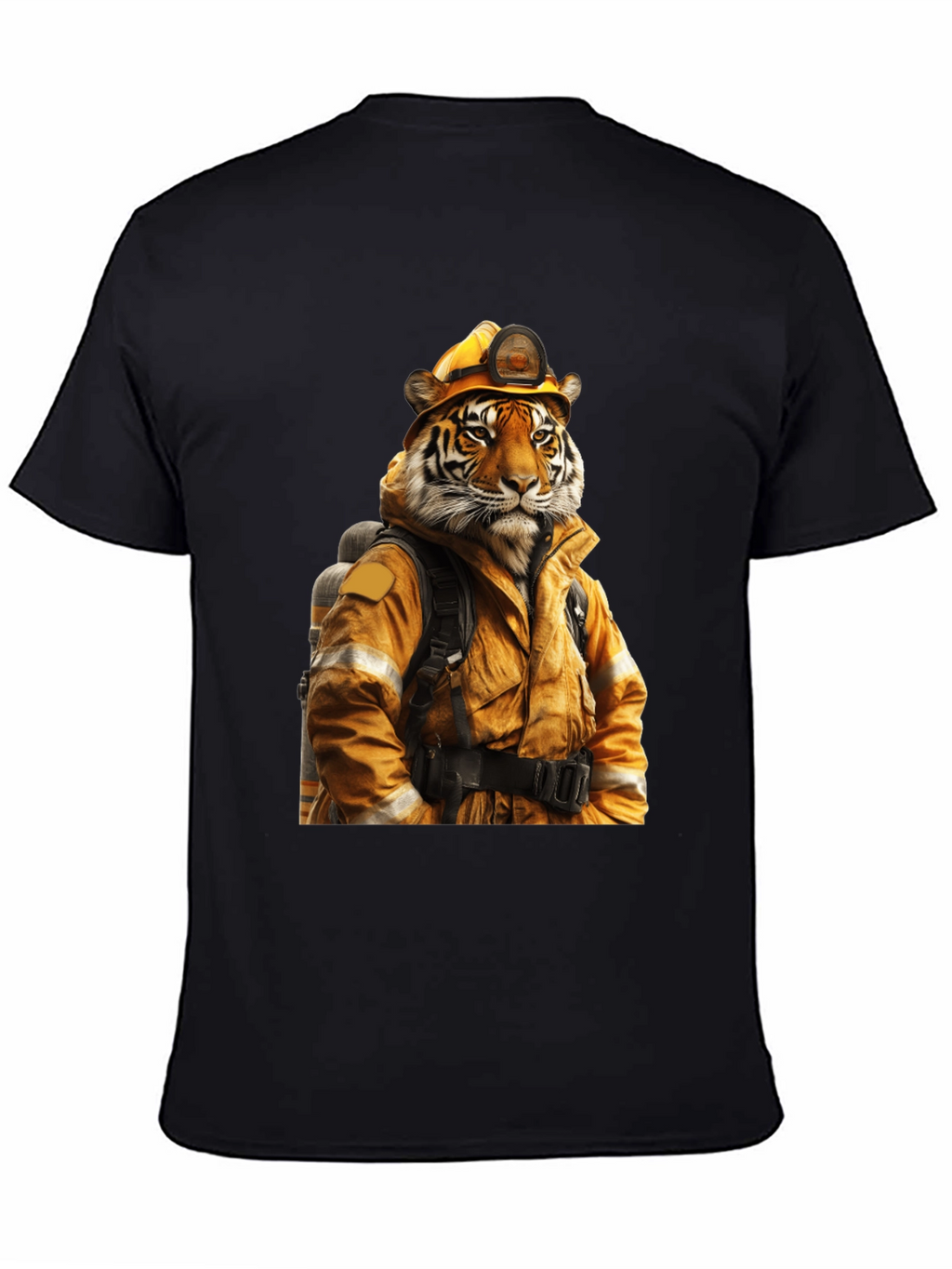 Tiger Firefighter T-Shirt - Unique Design