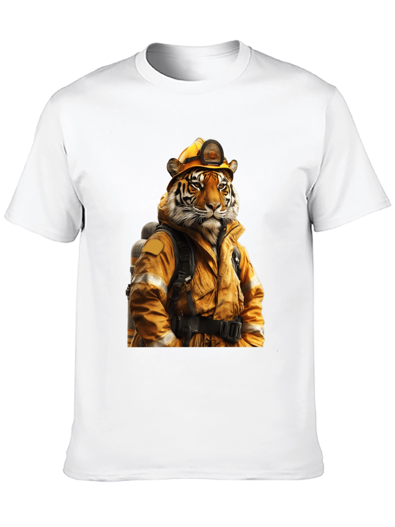 Tiger Firefighter T-Shirt - Unique Design