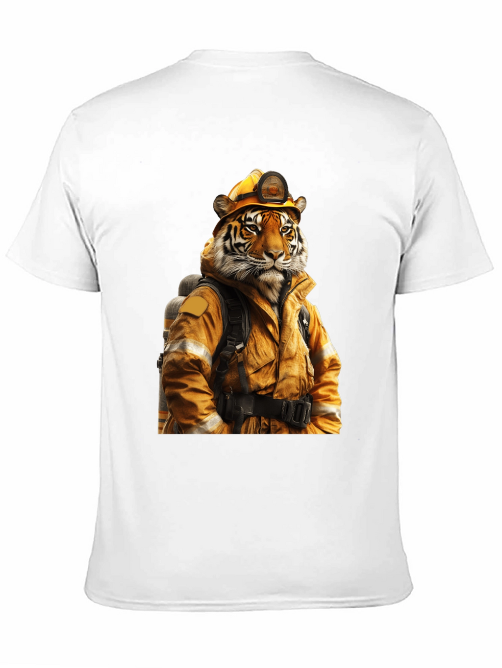 Tiger Firefighter T-Shirt - Unique Design