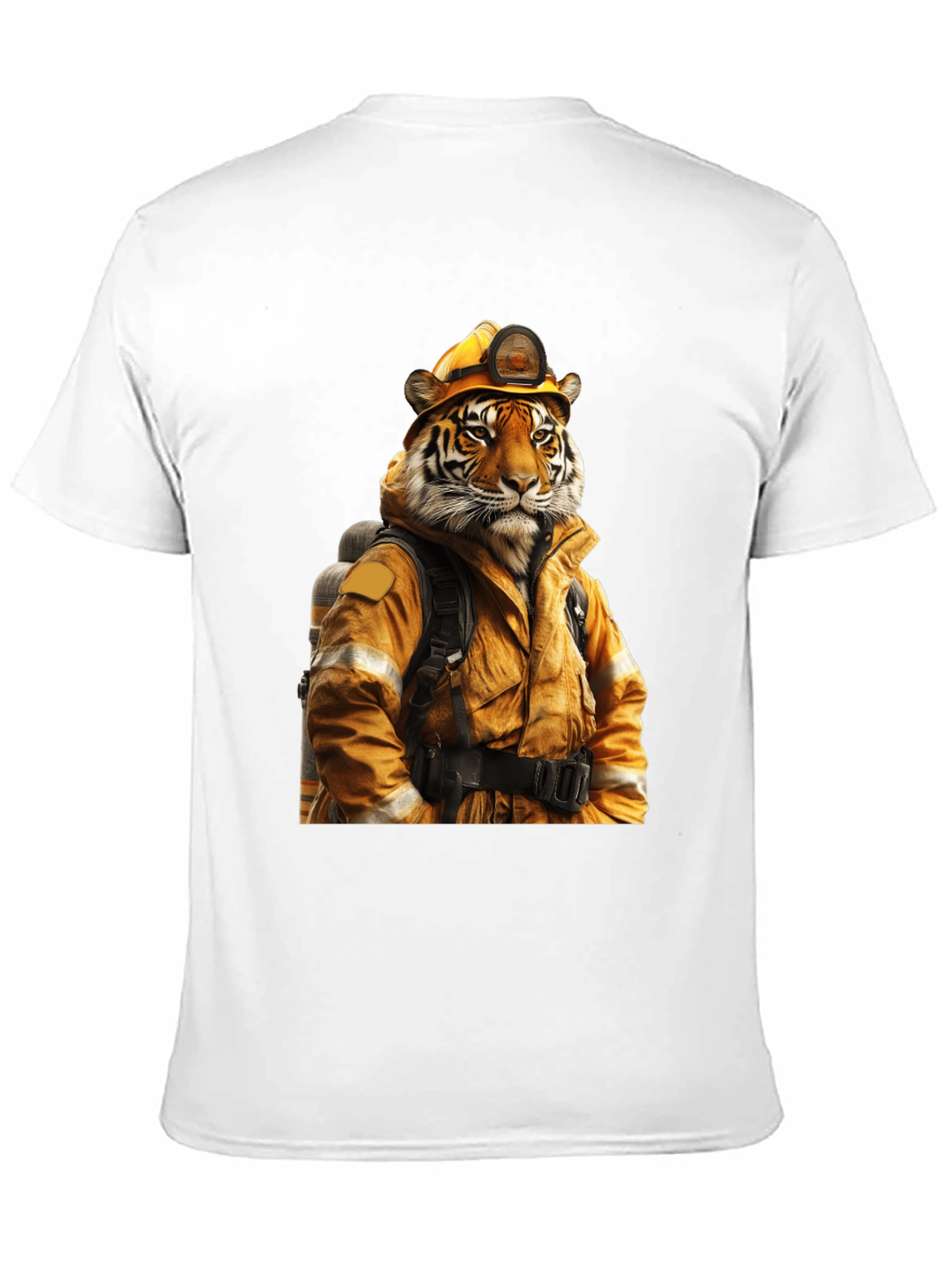 Tiger Firefighter T-Shirt - Unique Design