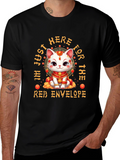 Lucky Cat Red Envelope T-Shirt - Lunar New Year