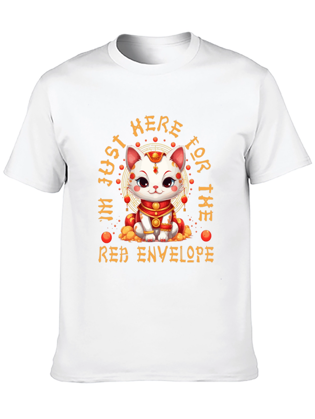 Lucky Cat Red Envelope T-Shirt - Lunar New Year
