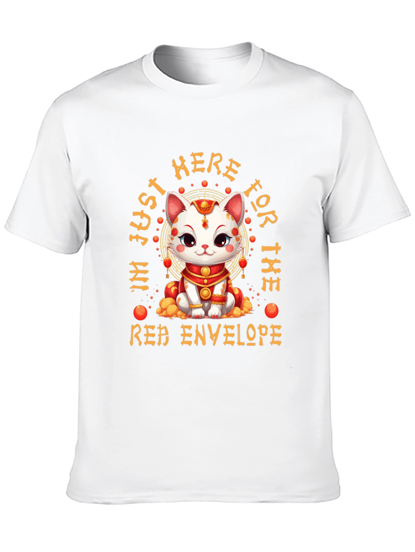 Lucky Cat Red Envelope T-Shirt - Lunar New Year