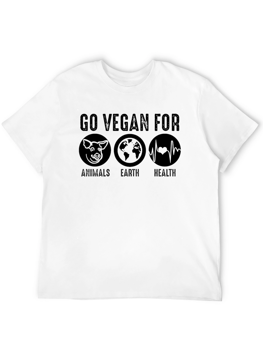 Go Vegan T-Shirt - Animals Earth Health Tee