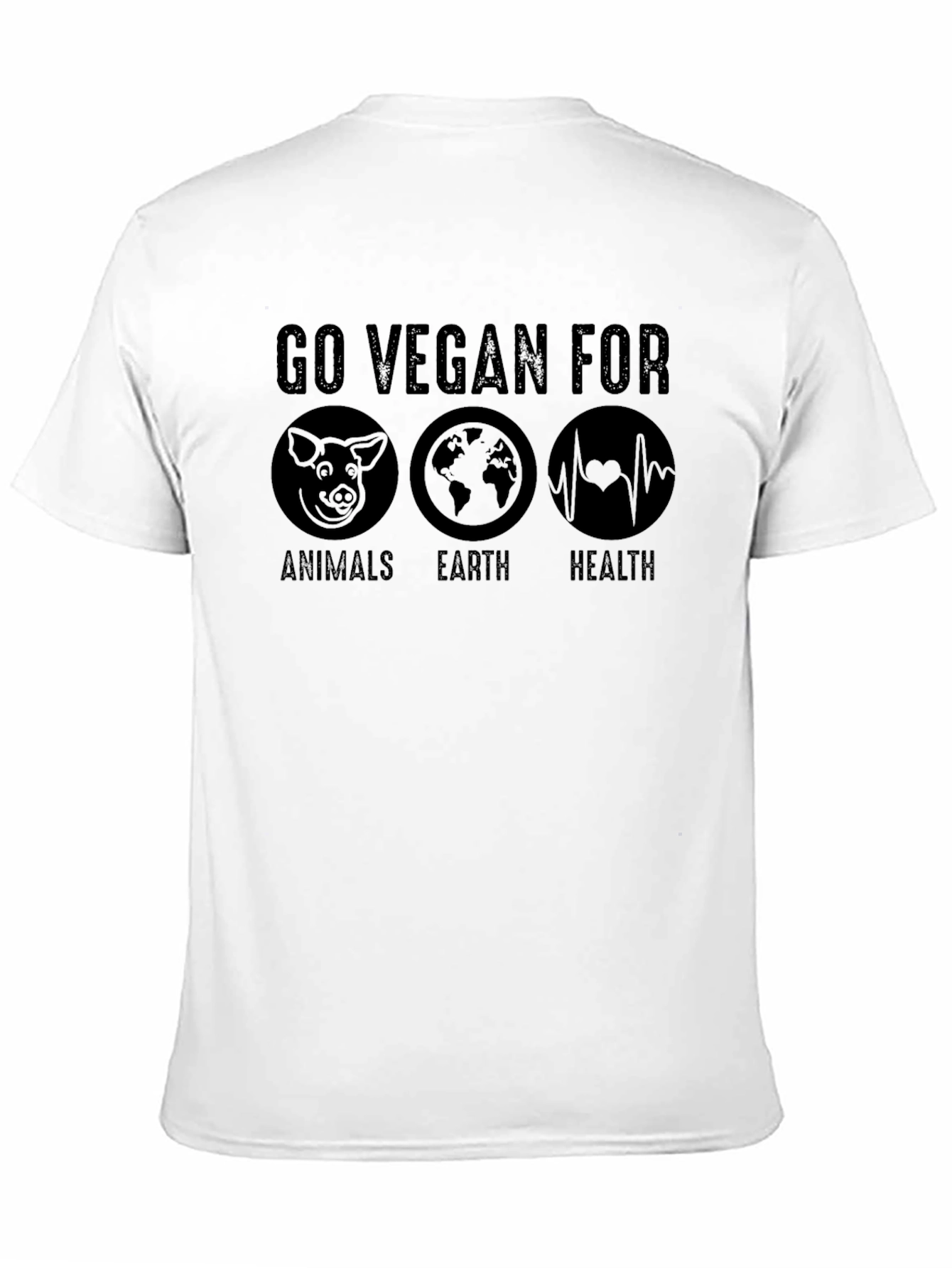 Go Vegan T-Shirt - Animals Earth Health Tee