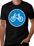 Bike Lane Symbol Tee - Cycle Path Sign T-Shirt