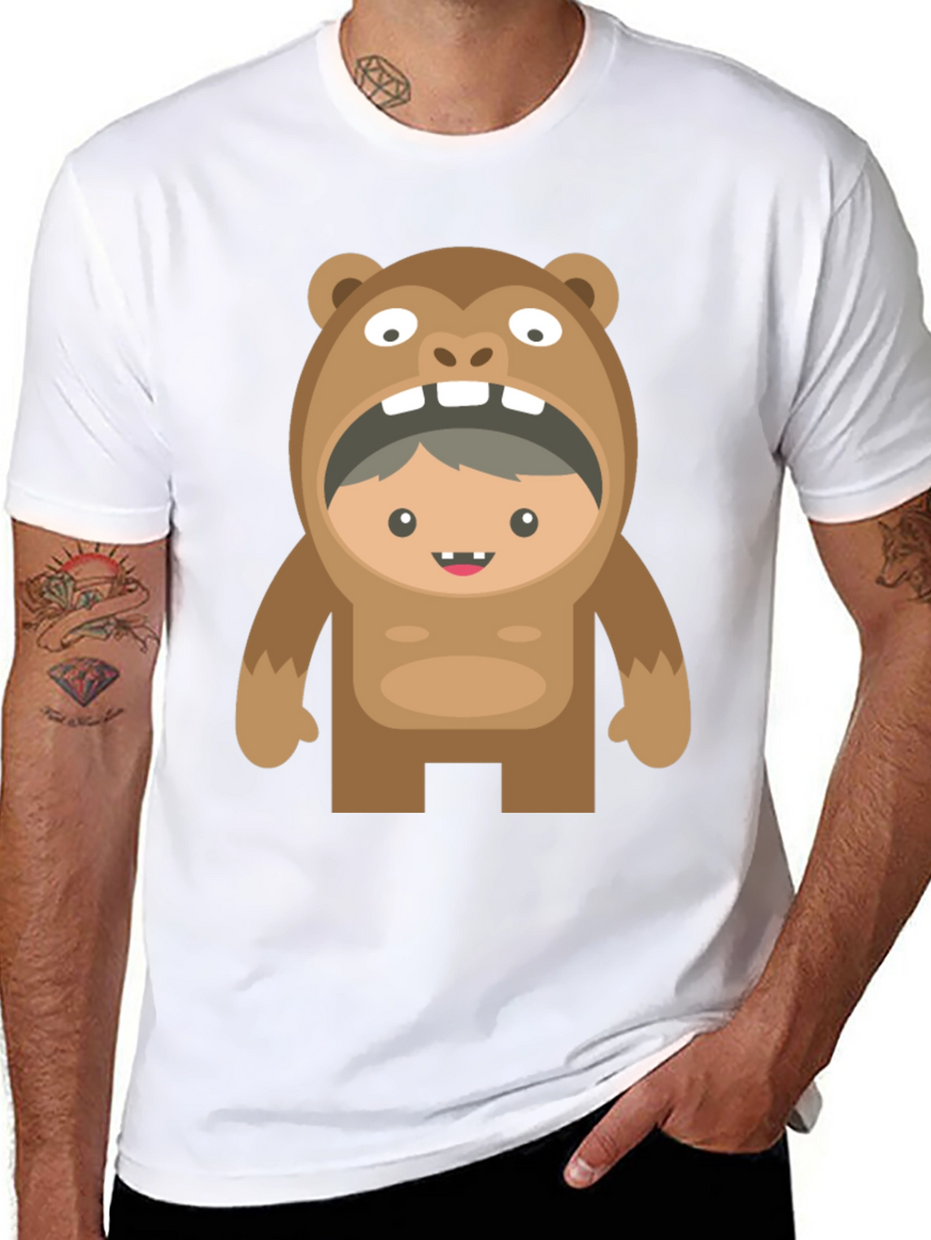 Bear Costume Boy T-Shirt - Funny Graphic Tee