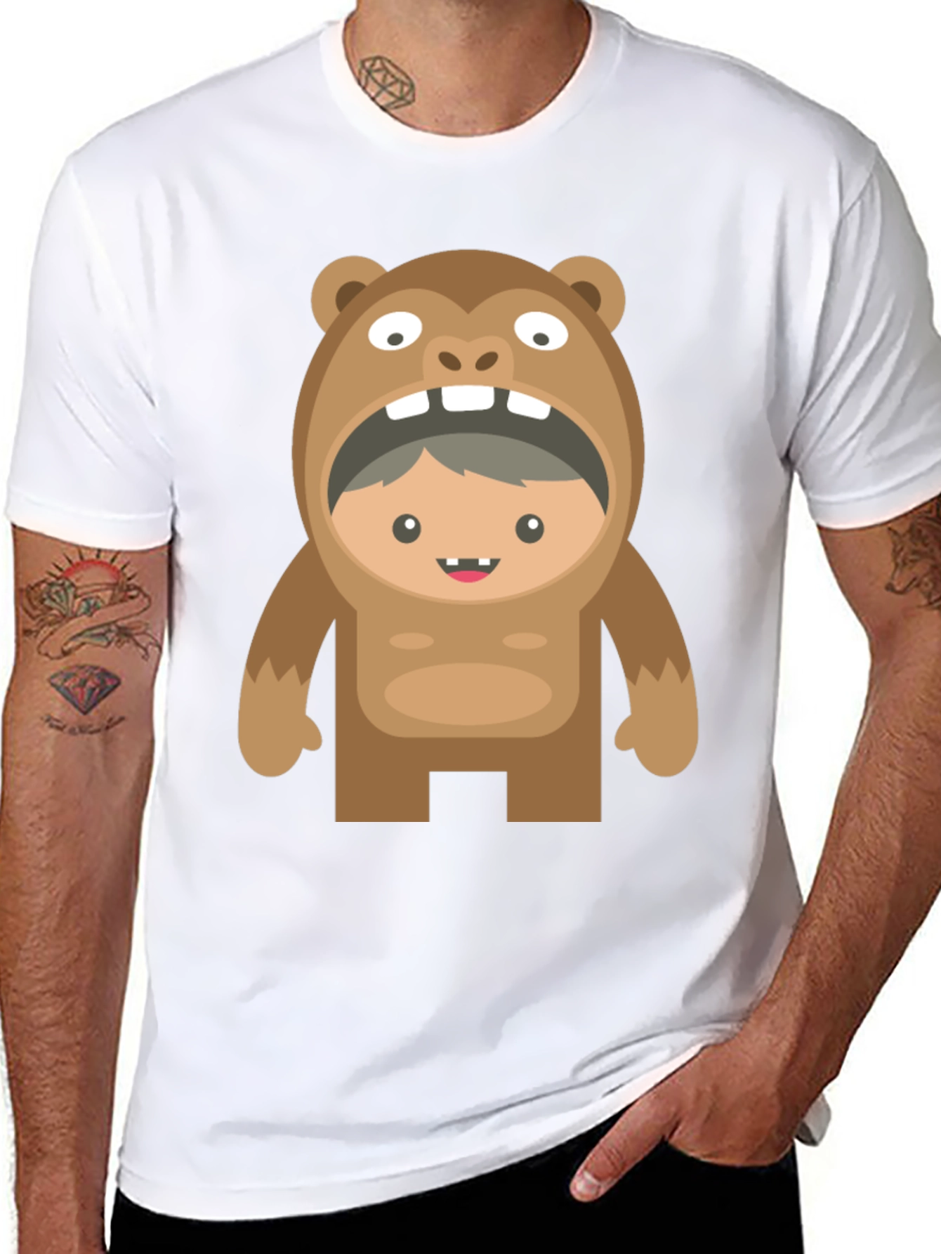Bear Costume Boy T-Shirt - Funny Graphic Tee