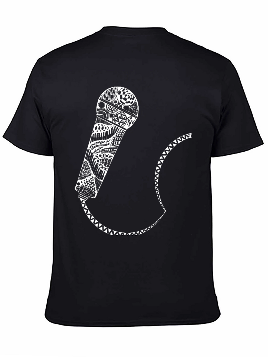 Black Microphone Graphic Tee