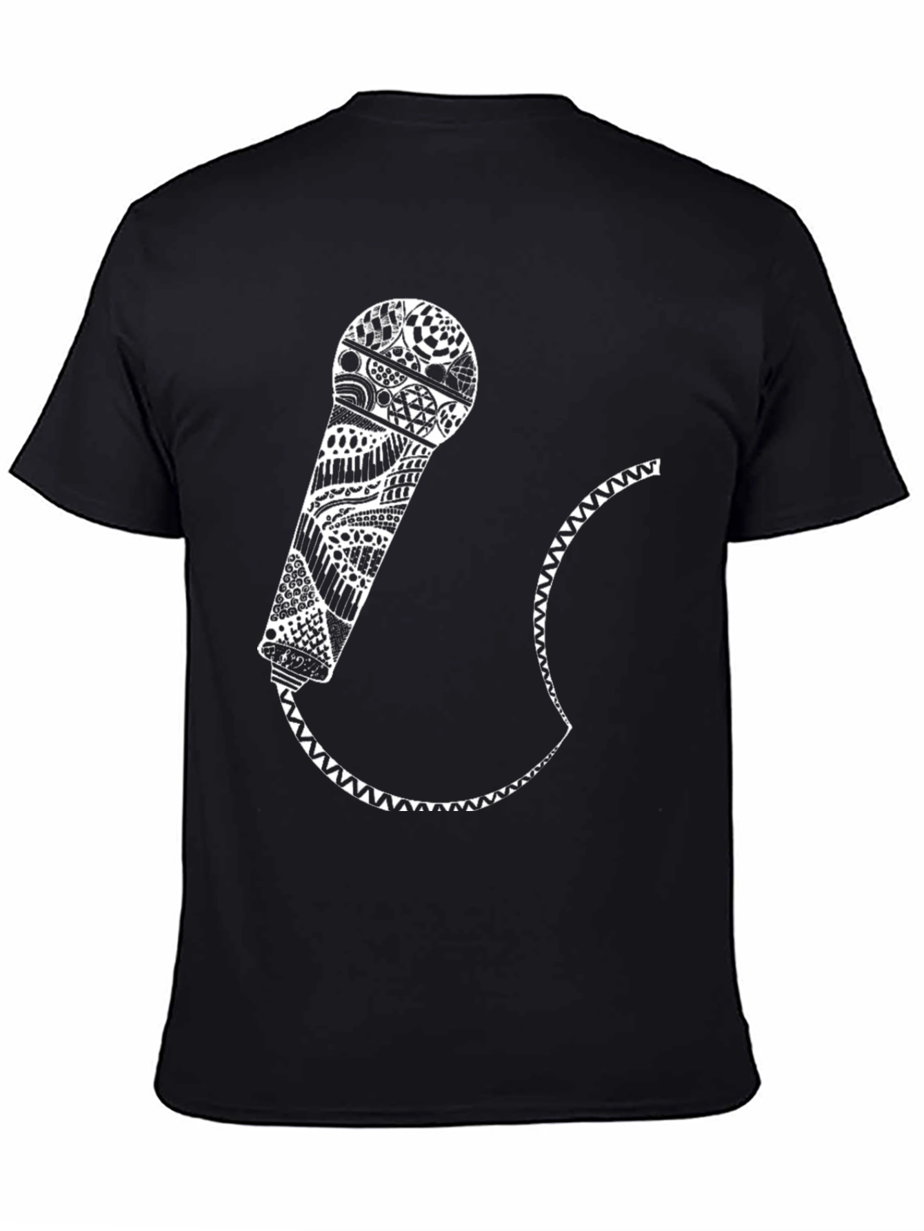 Black Microphone Graphic Tee
