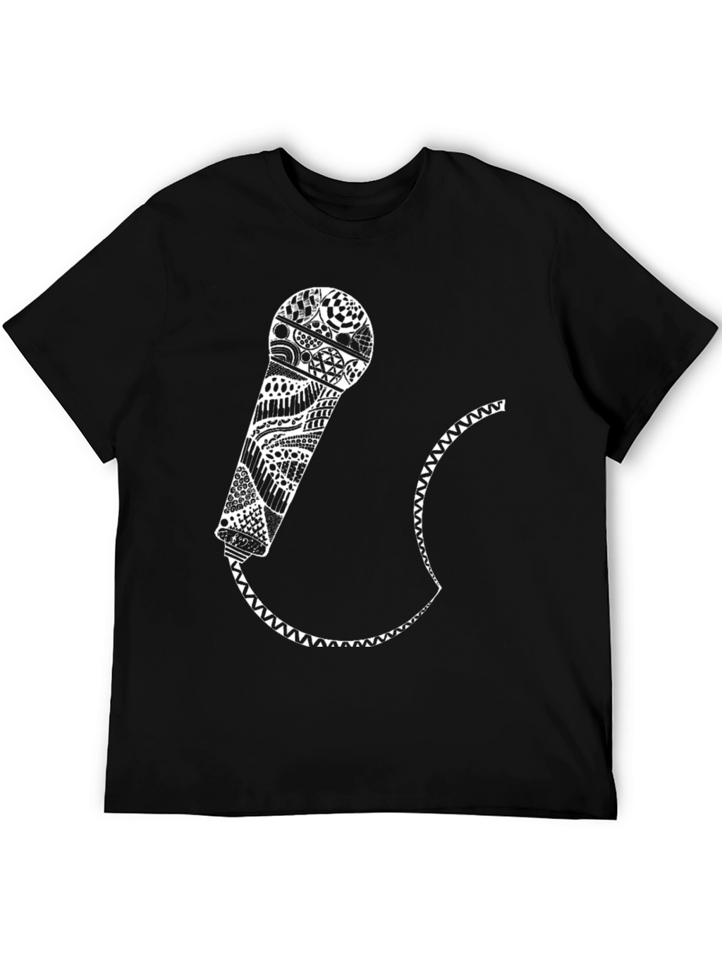 Black Microphone Graphic Tee