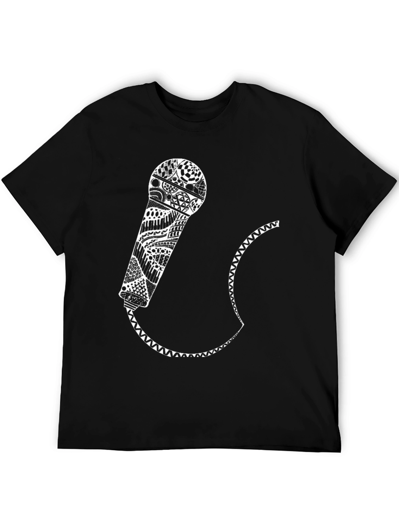 Black Microphone Graphic Tee