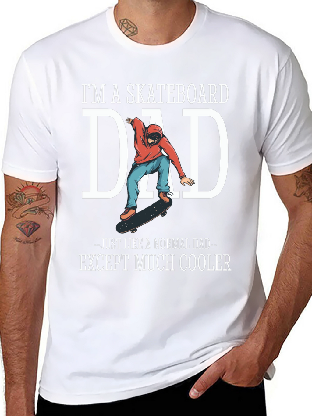 Skateboard Dad Graphic Tee - Cool Fathers Day Gift