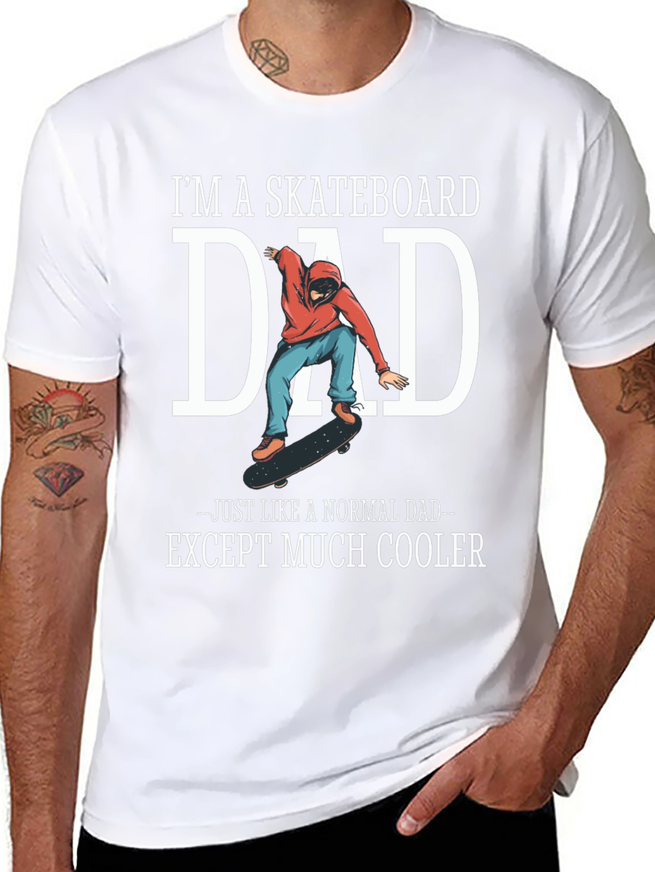 Skateboard Dad Graphic Tee - Cool Fathers Day Gift