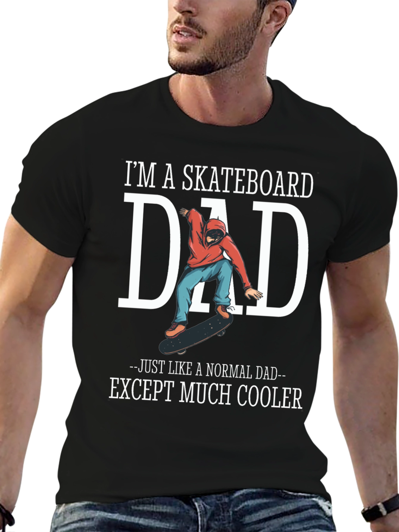 Skateboard Dad Graphic Tee - Cool Fathers Day Gift
