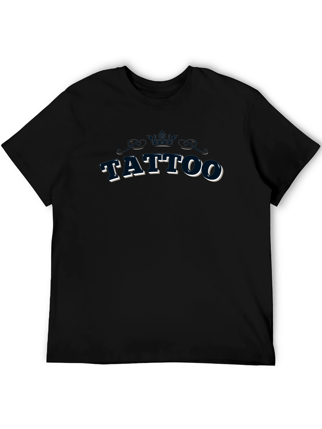 Tattoo Graphic Tee - Black Cotton T-Shirt