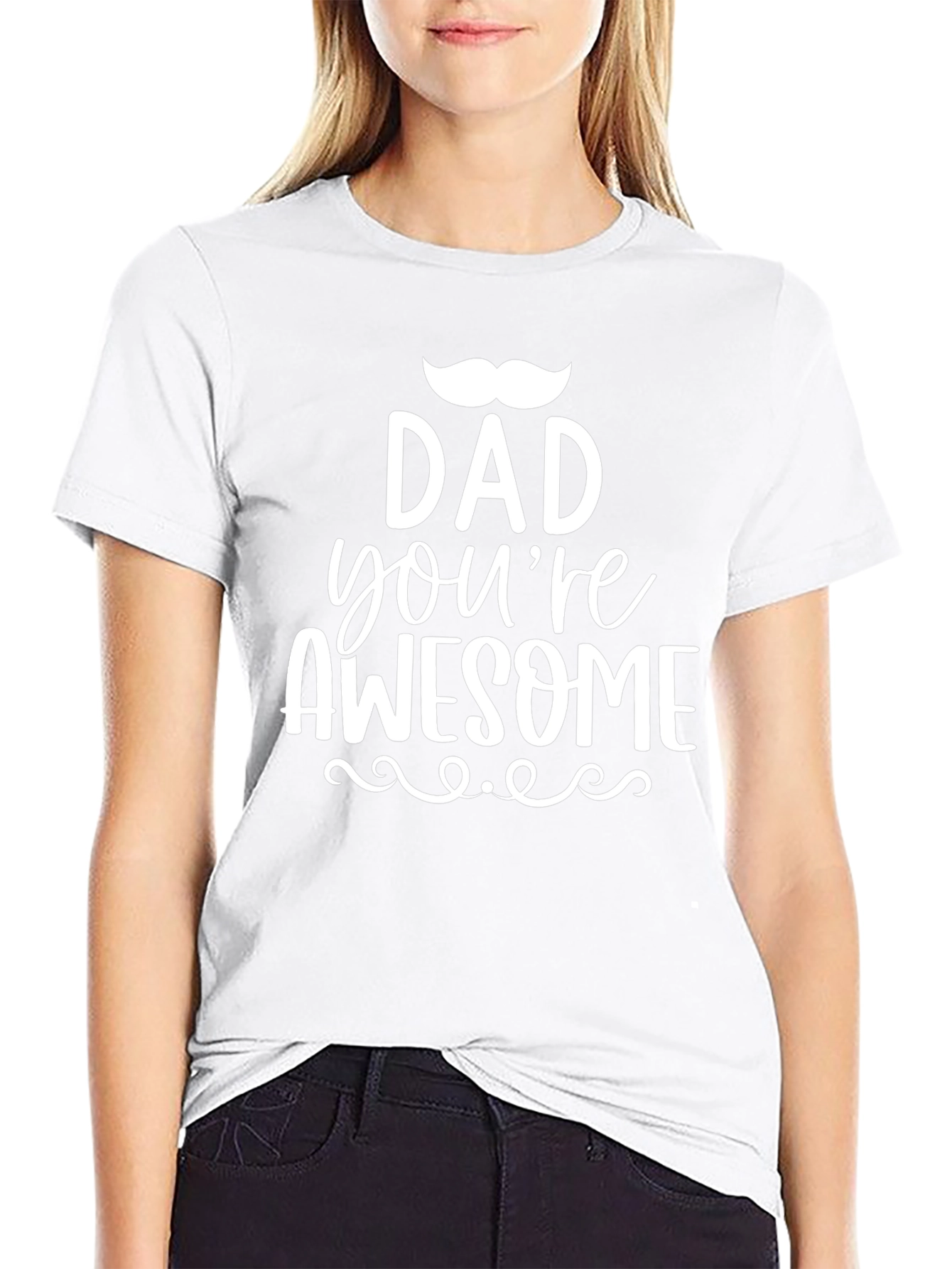 Dad Youre Awesome Black Graphic Tee