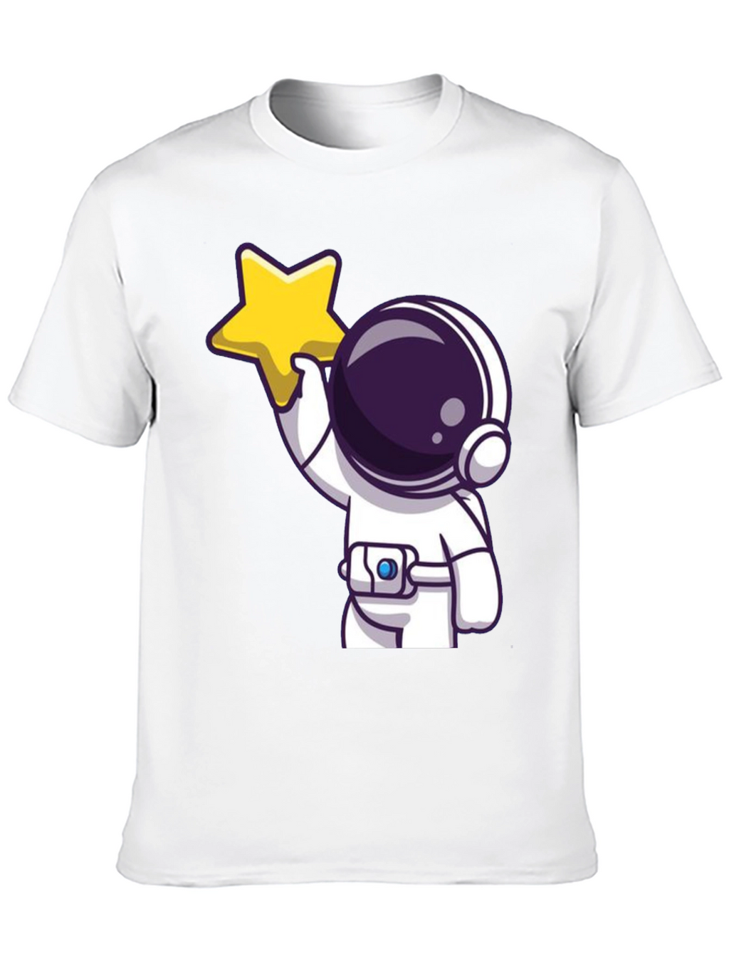 Astronaut Holding Star Graphic Tee - Black