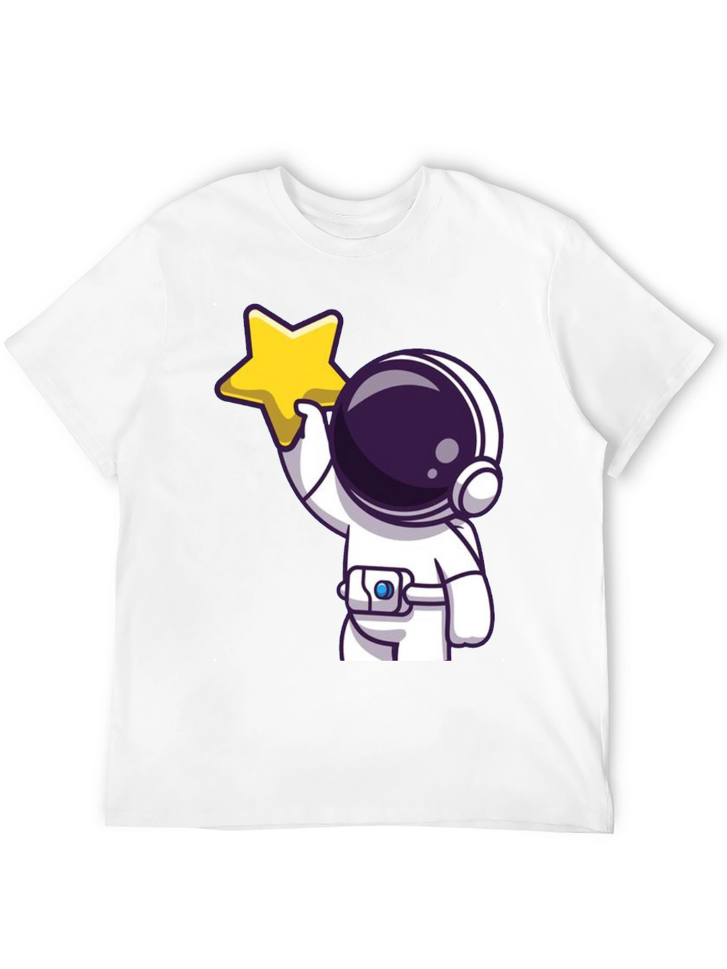 Astronaut Holding Star Graphic Tee - Black