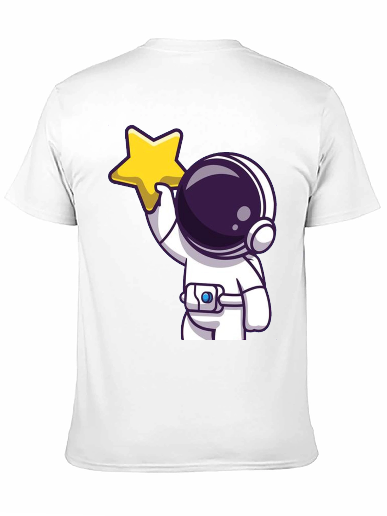 Astronaut Holding Star Graphic Tee - Black