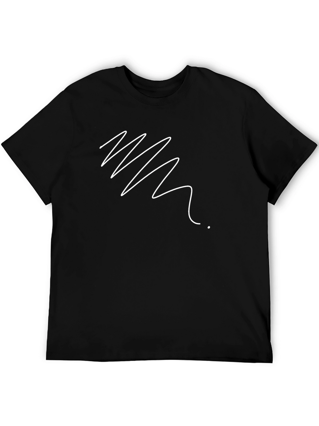 Abstract Scribble Graphic Black T-Shirt