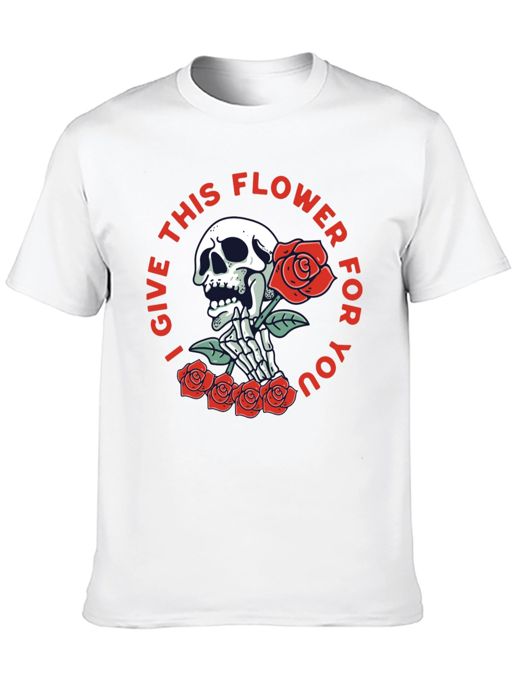 Skull & Roses Graphic Print Tee