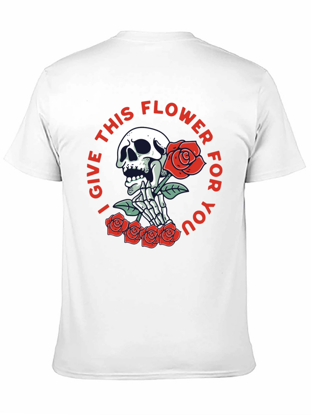 Skull & Roses Graphic Print Tee