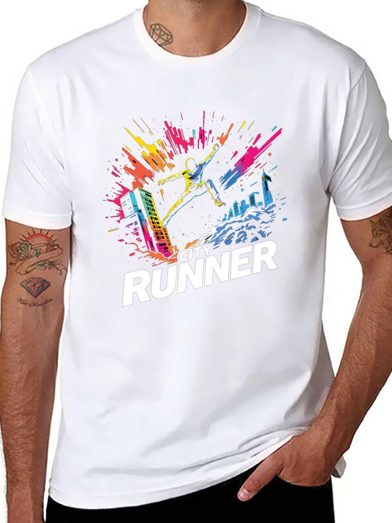 City Runner Graphic T-Shirt - Urban Adventure Tee