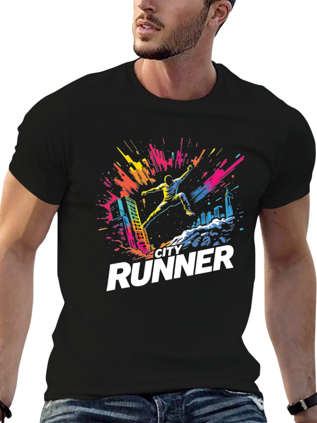 City Runner Graphic T-Shirt - Urban Adventure Tee