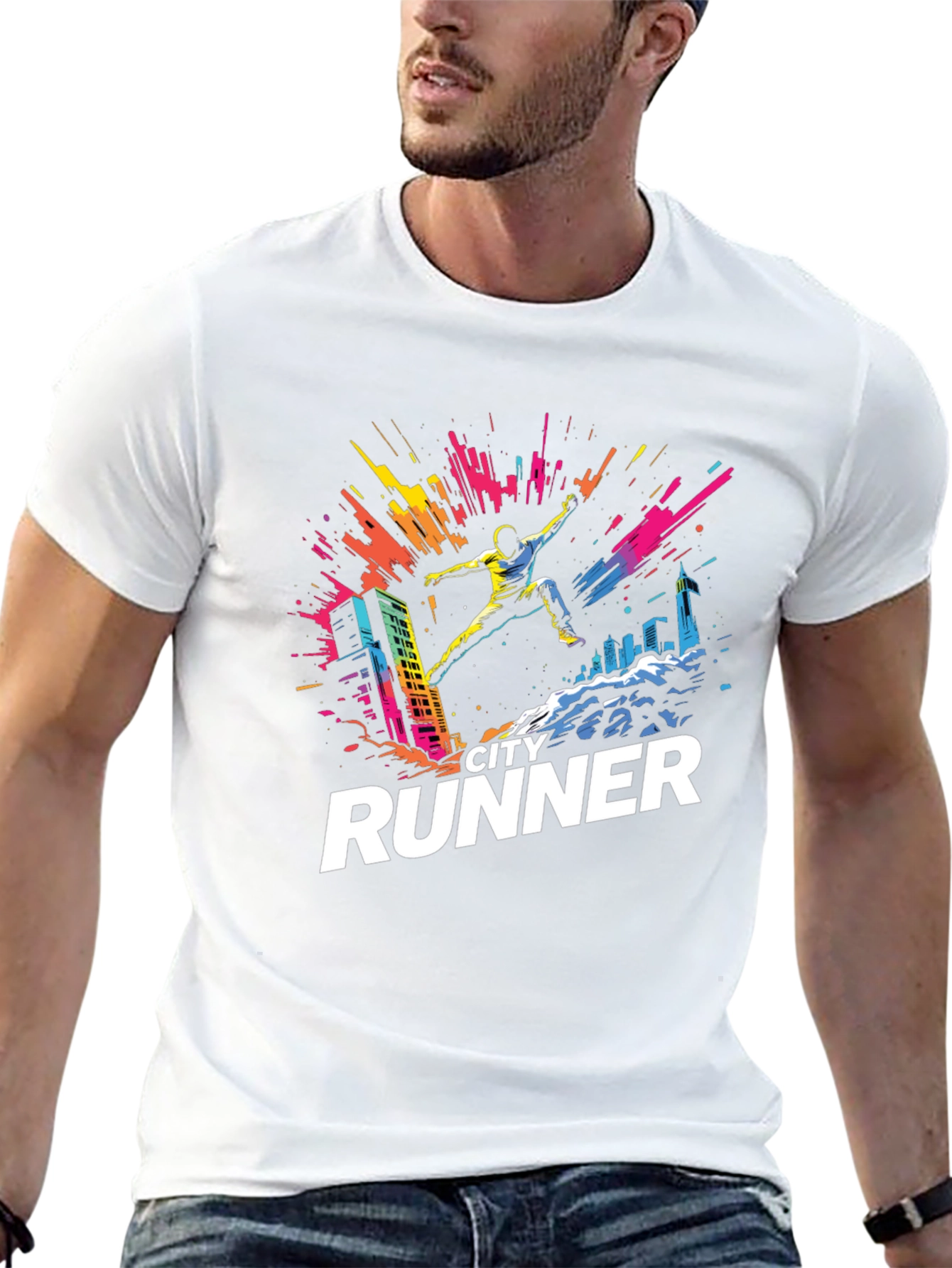 City Runner Graphic T-Shirt - Urban Adventure Tee