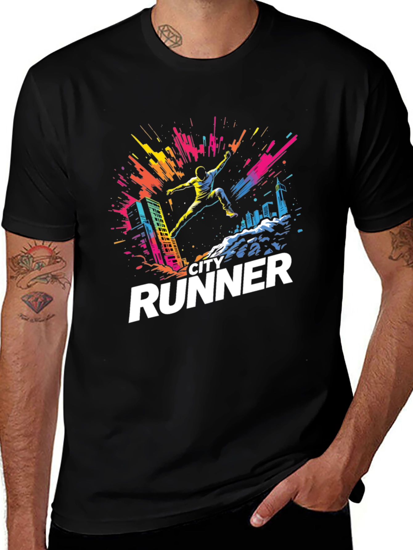 City Runner Graphic T-Shirt - Urban Adventure Tee