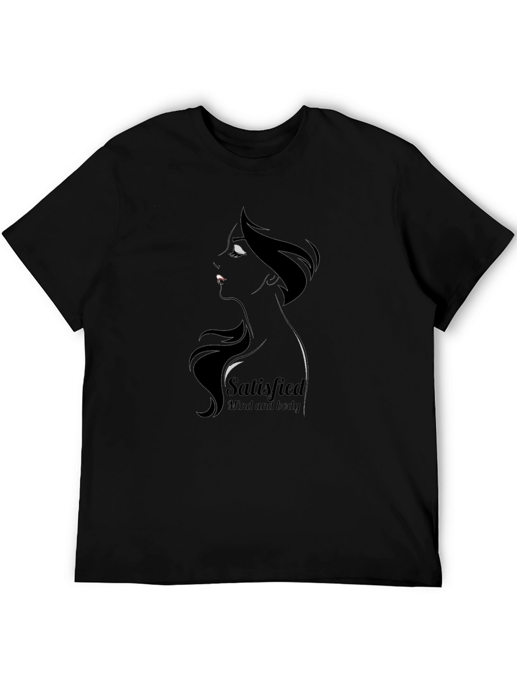 Satisfied Mind & Body Graphic Tee - Black