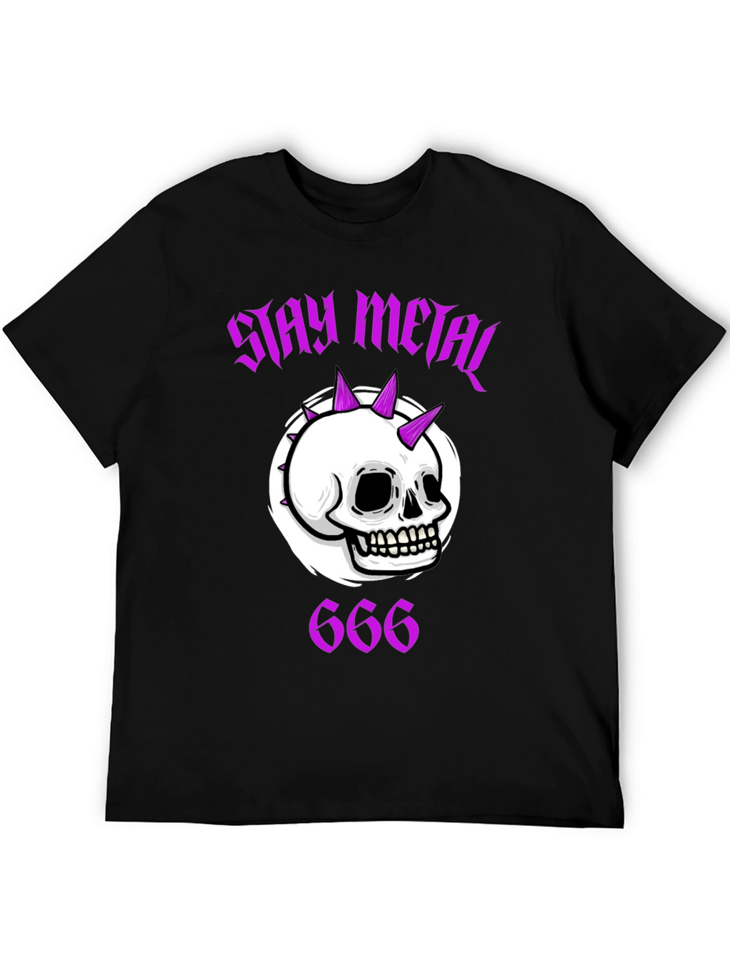 Stay Metal Skull Graphic T-Shirt