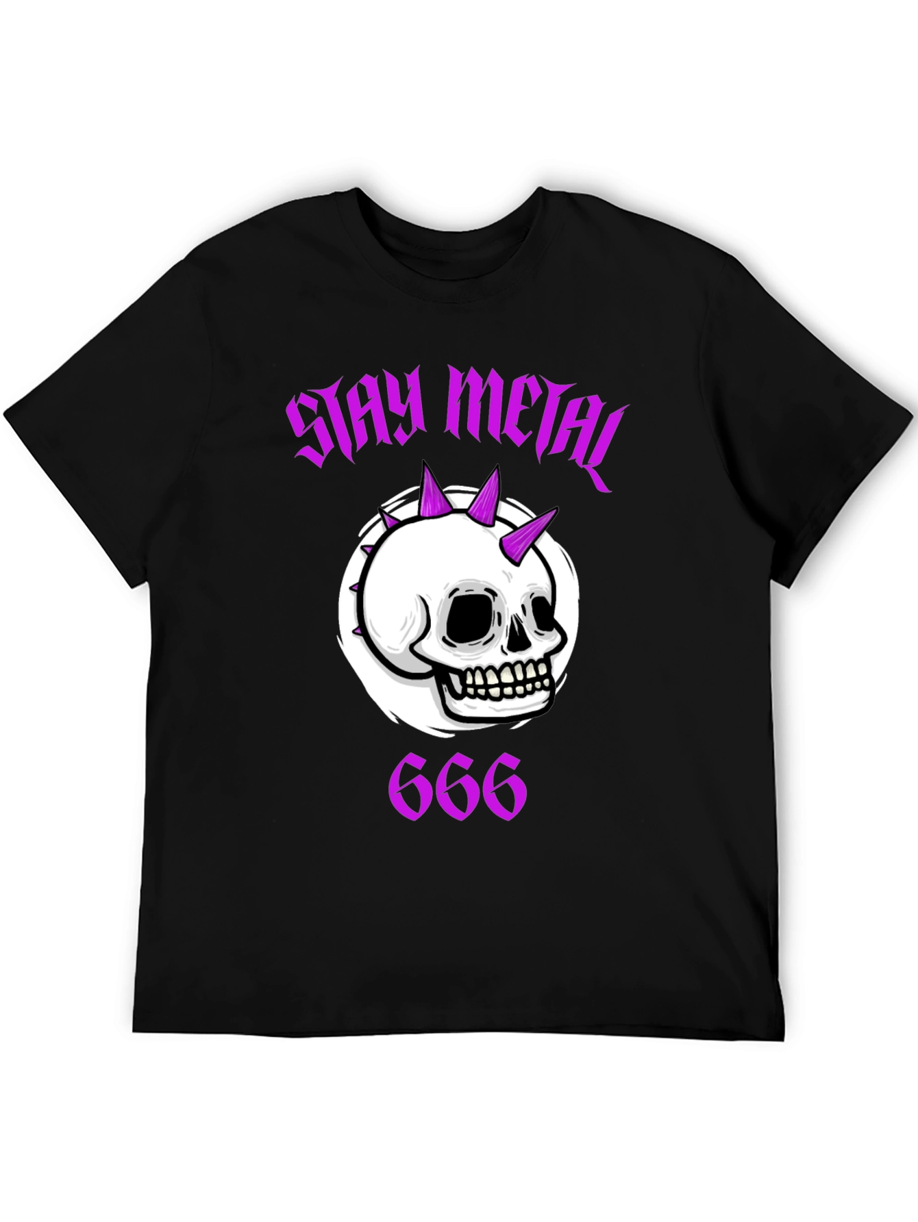 Stay Metal Skull Graphic T-Shirt