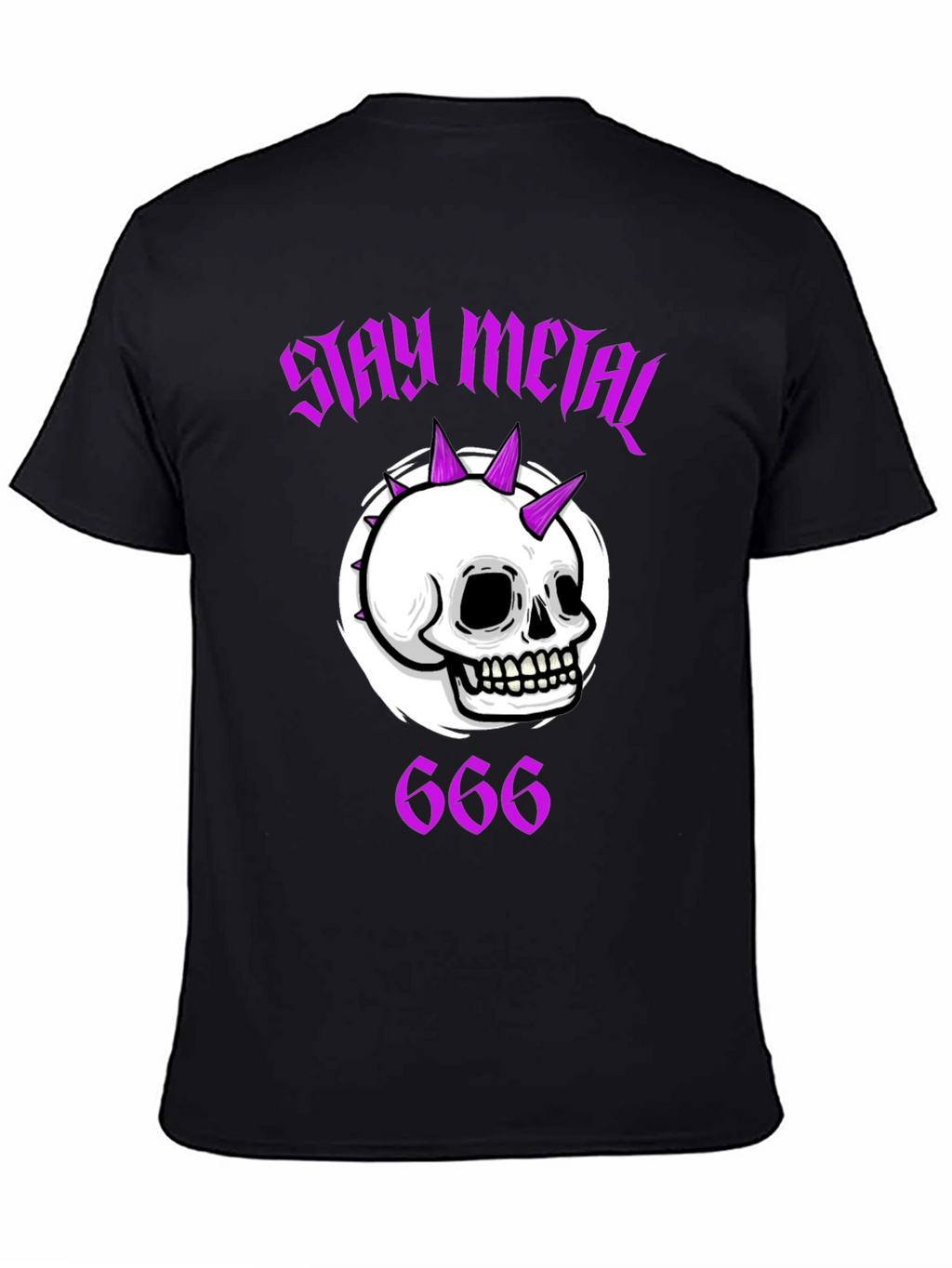 Stay Metal Skull Graphic T-Shirt