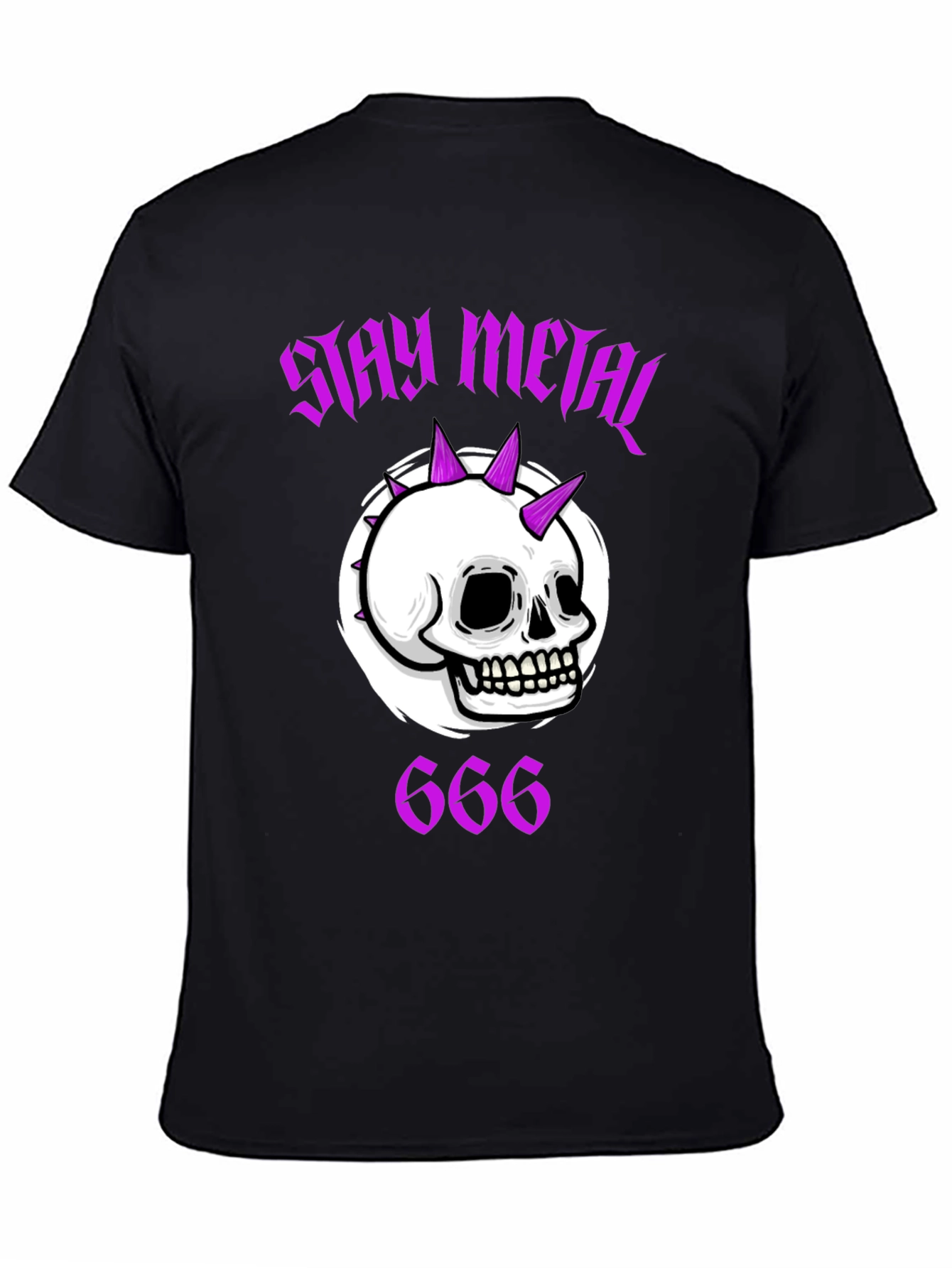 Stay Metal Skull Graphic T-Shirt