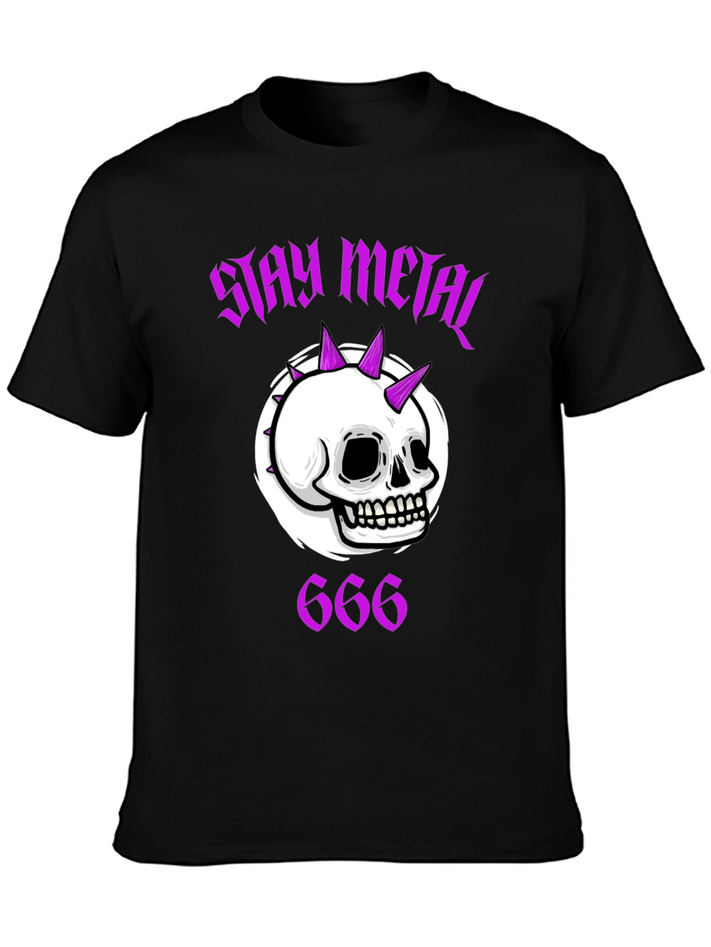 Stay Metal Skull Graphic T-Shirt