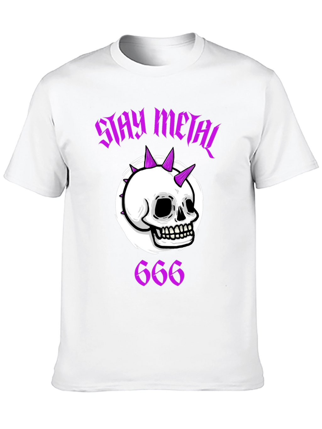 Stay Metal Skull Graphic T-Shirt