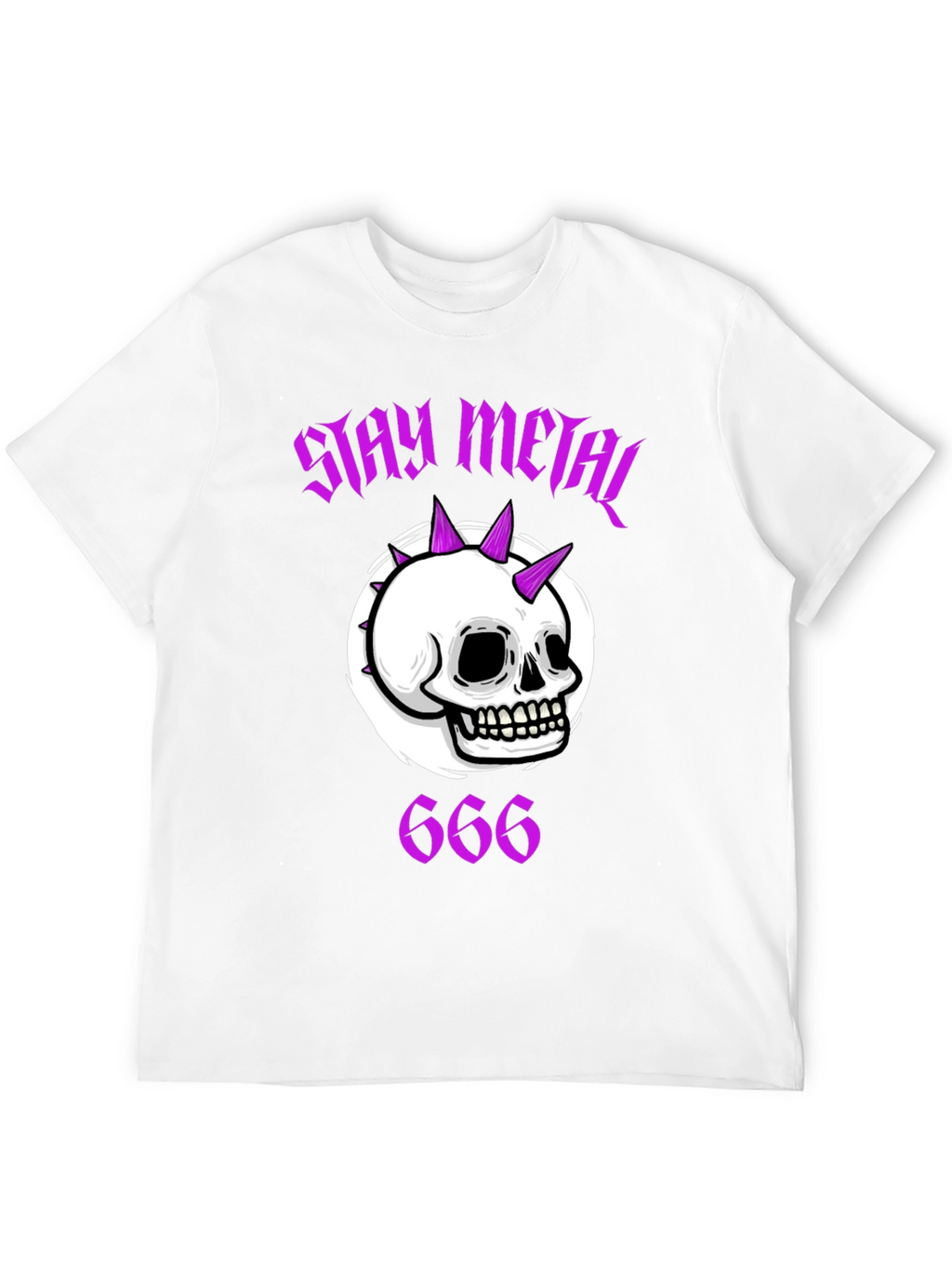 Stay Metal Skull Graphic T-Shirt