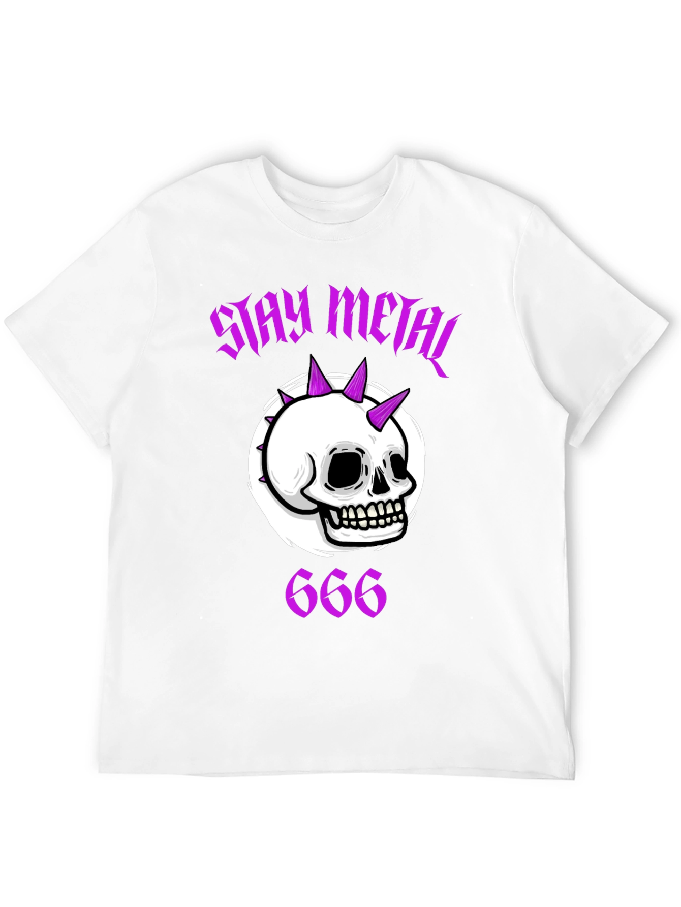 Stay Metal Skull Graphic T-Shirt