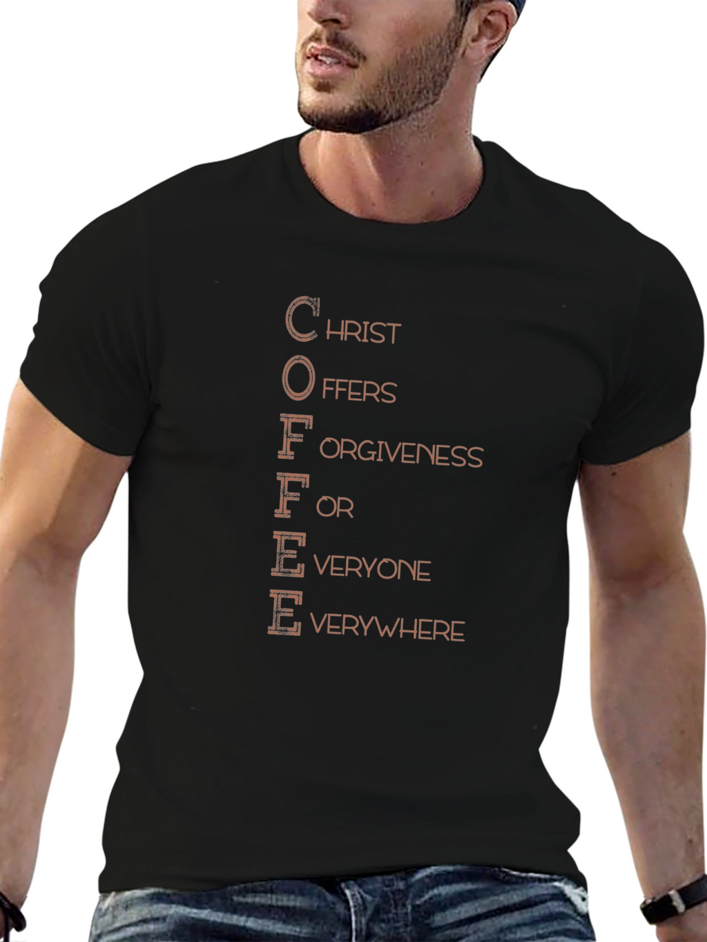 Coffee Christ Offers Forgiveness T-Shirt