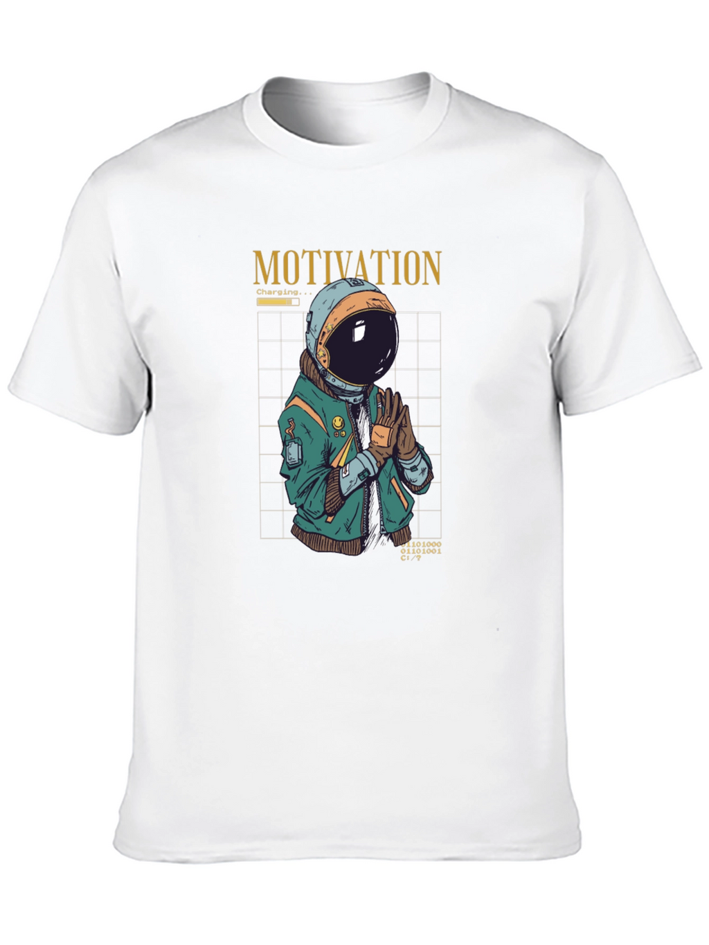 Motivation Astronaut Graphic T-Shirt - Black