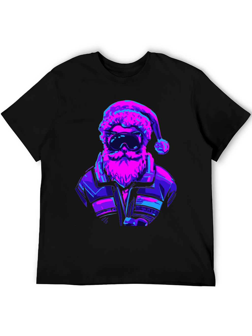 Retro Santa T-Shirt - Black