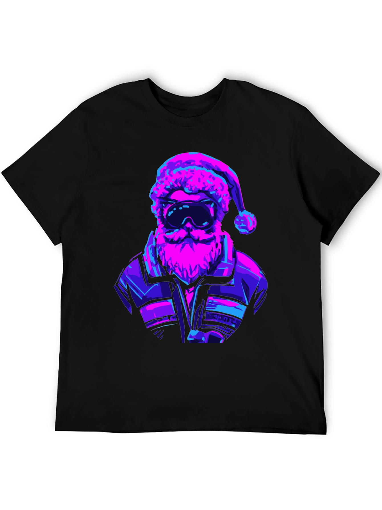 Retro Santa T-Shirt - Black