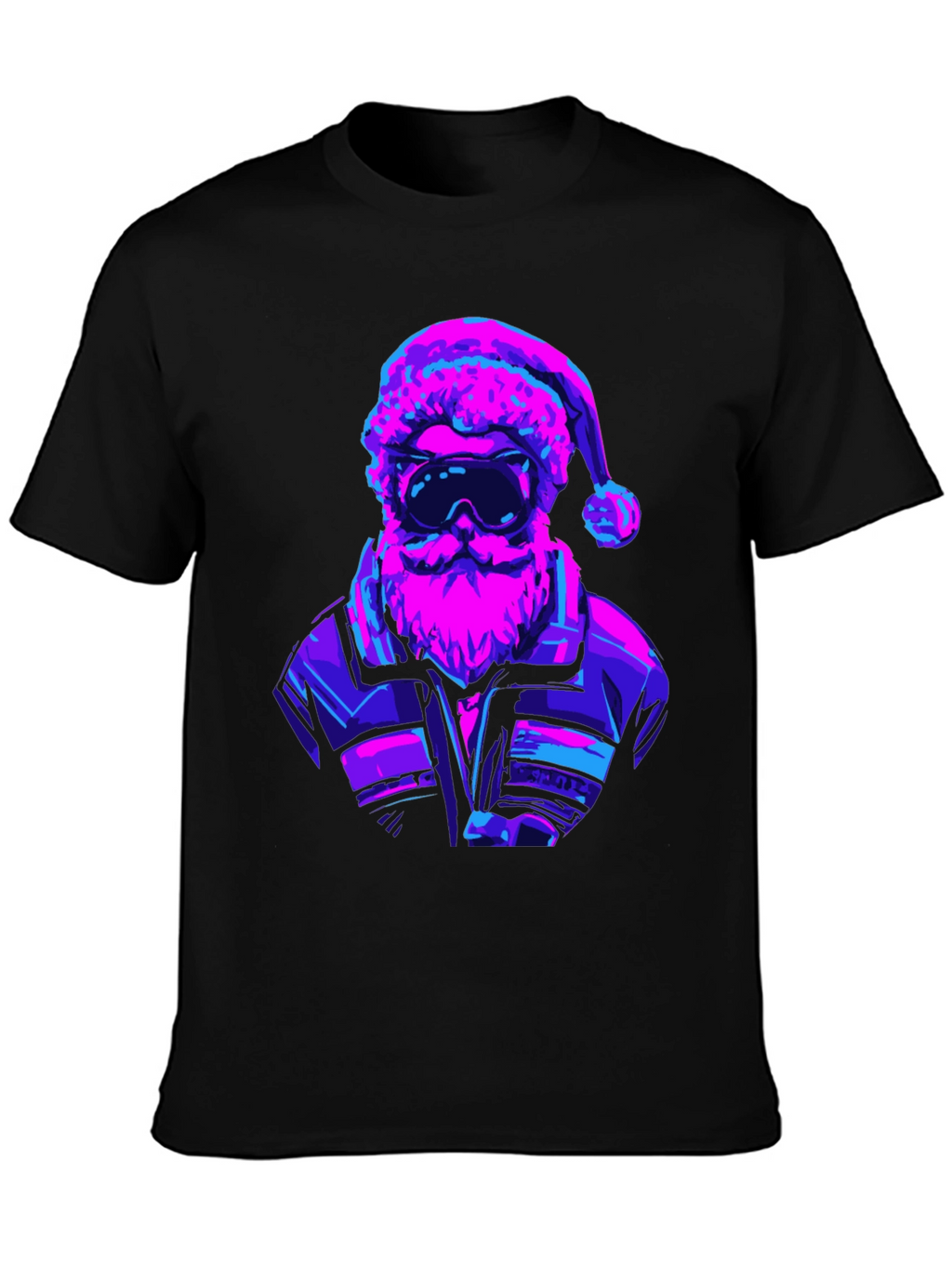 Retro Santa T-Shirt - Black
