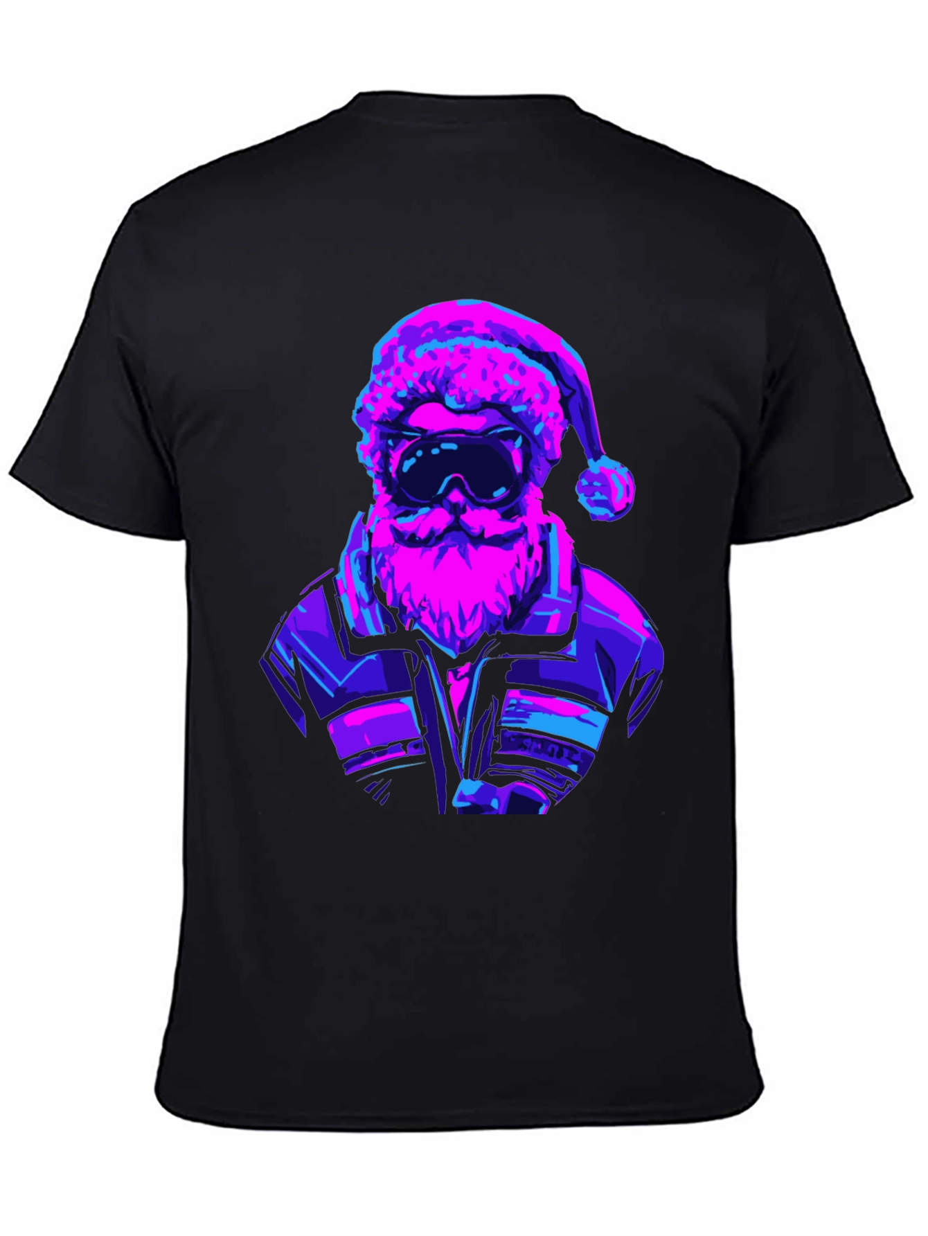 Retro Santa T-Shirt - Black