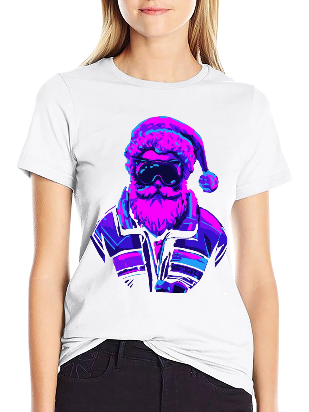 Retro Santa T-Shirt - Black